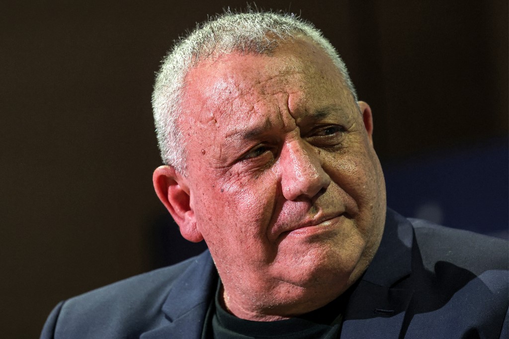 Gadi Eisenkot, former Israeli minister without portfolio and the 21st Chief of General Staff of the Israeli army, speaks during the Herzliya Conference at Reichman University in Herzliya on June 24, 2024.