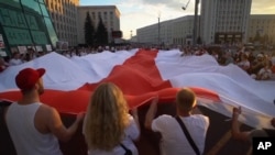 Mass anti-government protests in Minsk filled the streets in 2020.