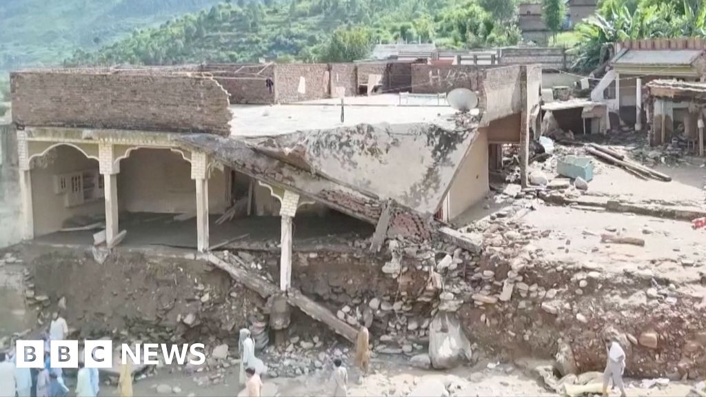 Destruction in Pakistan after flash floods that have killed hundreds