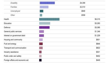 [OC] When competing your tax in Australia they provide a breakdown of where your tax money was spent