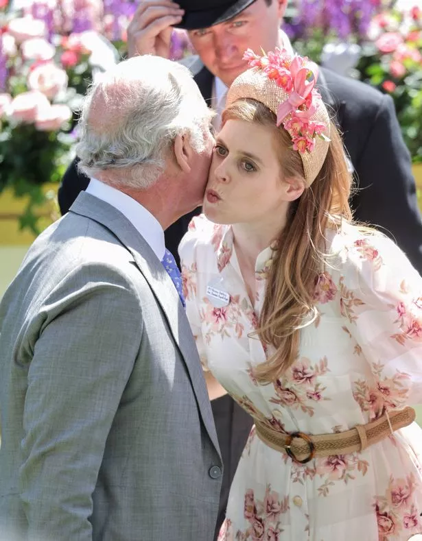 Princess Beatrice with King Charles.