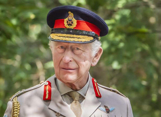 King Charles III at the National Memorial Arboretum during a reception for VJ veterans and their families hosted by the Royal British Legion at The Aspects Building, following a national Service of Remembrance to mark the 80th Anniversary of VJ Day, on August 15, 2025, In Alrewas, England