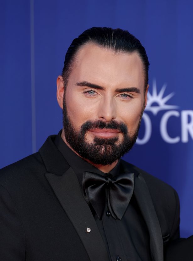 Rylan Clark attends the 2025 BAFTA Television Awards wearing a black suit and tux