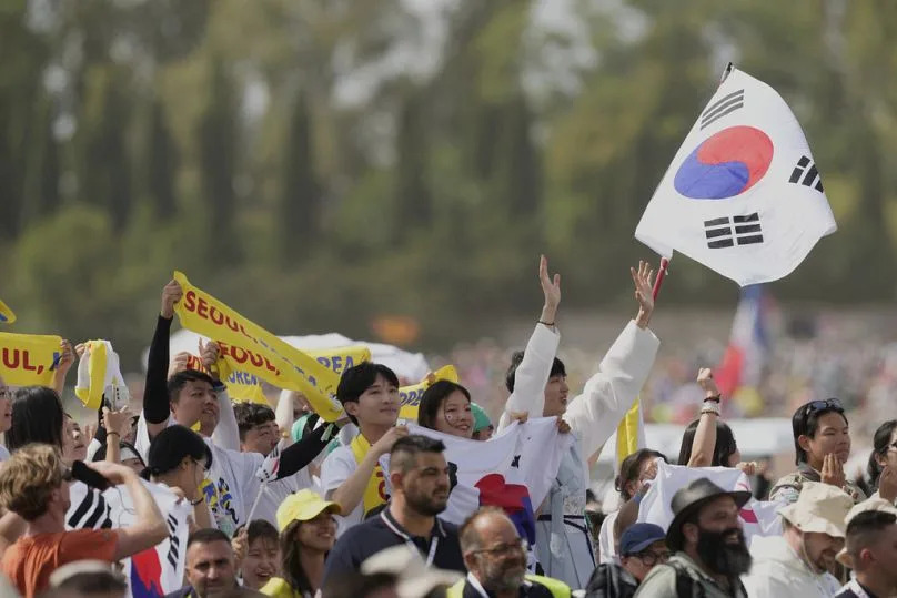 South Korean flag waved at Tor Vergata