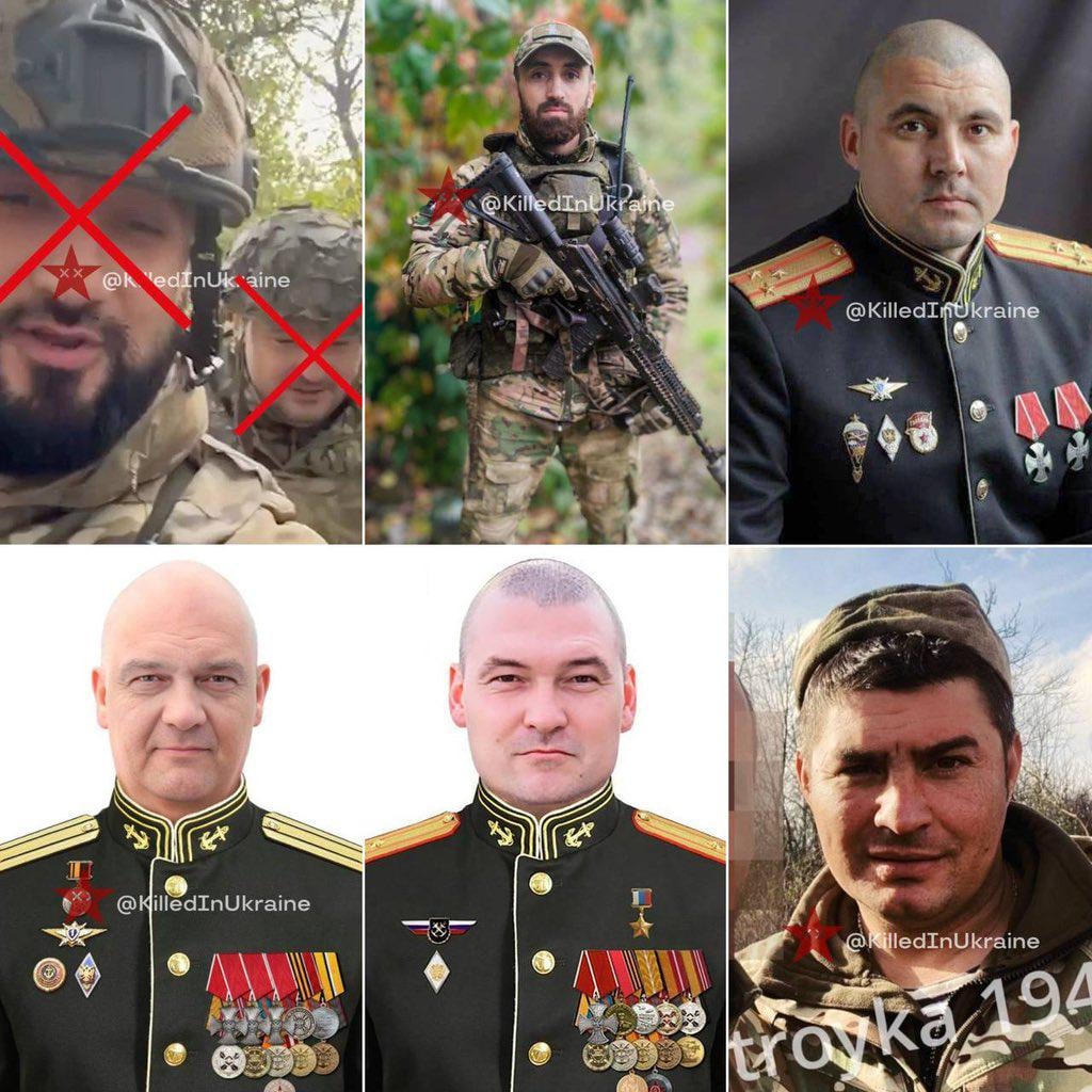 A list of Russian officers from the 155th Separate Marine Brigade who were killed while at headquarters during an airstrike in Korenevo (Kursk region). [Details in the Description]