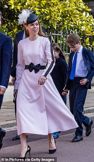 Beatrice owns Emilia Wickstead's Dionne dress, which she has worn for both Trooping the Colour and Easter Sunday celebrations
