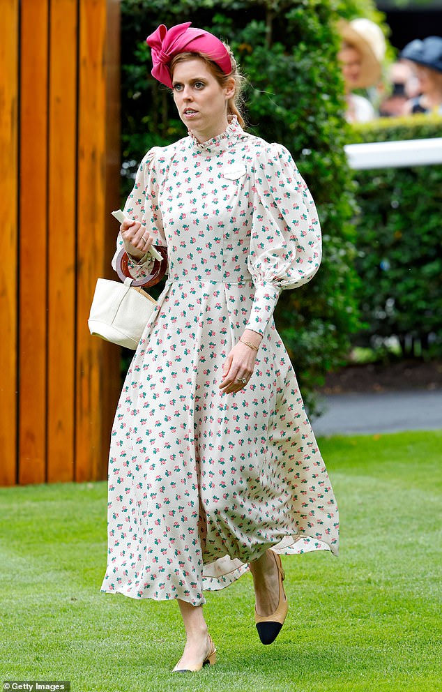 Beatrice, meanwhile, often steps out in Chanel's signature footwear. She owns several versions of the label's neutral-tone shoes with contrast toe caps, including both ballerina flats and slingbacks