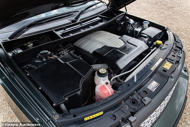 The auction house believes it is the only L322 Range Rover ever owned by the Royal Household that's equipped with the Jaguar-derived 4.2-litre supercharged eight-cylinder engine - which it says provided 'powerful yet dignified performance befitting its Royal duties'