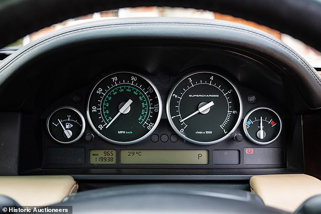 The car's MOT record shows that by April 2009 - around a year after it was released from the Royal Household - it had clocked just under 18,000 miles. Today, it is showing 119,938 miles on the display