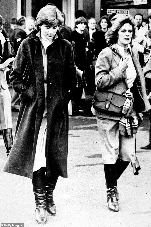 Diana and Camilla pictured together in 1980. The omnipresent Camilla would continue to haunt Diana's relationship with Charles