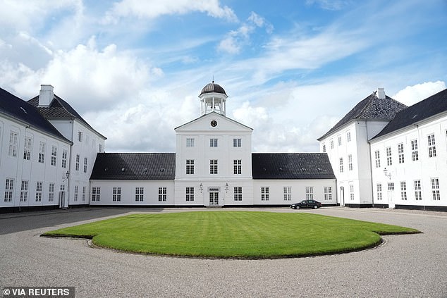 Their children, Princess Isabella, 17, and twins Prince Vincent and Princess Josephine, 14, joined them for the outing, all smiling brightly as they stood beside their parents on the grounds of the southern Jutland castle