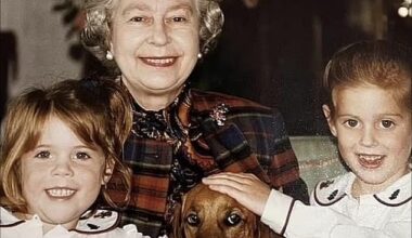 Princess Beatrice (pictured, right) would have been called Annabel if Queen Elizabeth hadn't vetoed the name (seen with Princess Eugenie and the late Queen Elizabeth II)