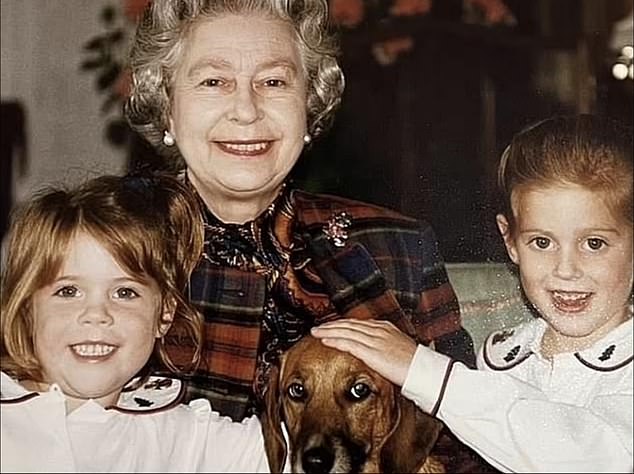 Princess Beatrice (pictured, right) would have been called Annabel if Queen Elizabeth hadn't vetoed the name (seen with Princess Eugenie and the late Queen Elizabeth II)