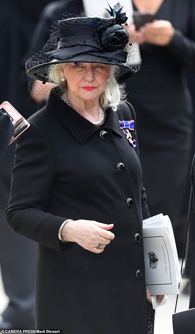 Angela Kelly - pictured ahead of the Queen's funeral - was fiercely loyal to the monarch, serving her for more than 25 years and stayed at Balmoral the week she died in 2022