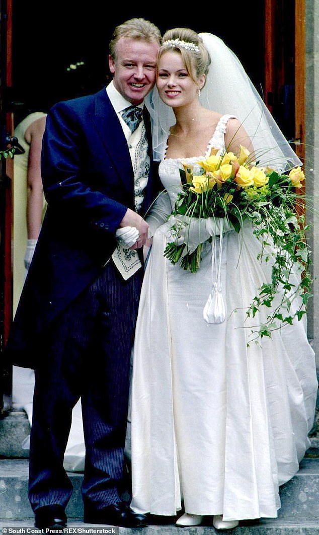 Chris is Amanda's second husband, after her marriage to Family Fortunes legend Les Dennis, whom she married in 1995 when she was 22 and he was 40 before splitting in 2000 when her affair with Men Behaving Badly star Neil Morrissey came to light