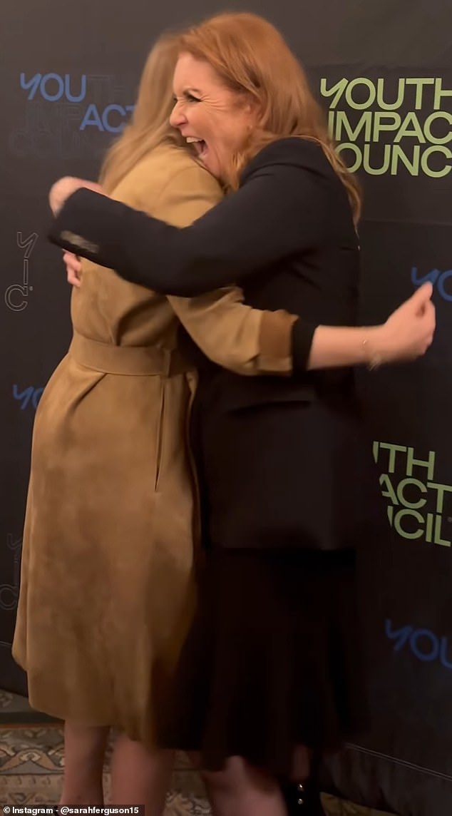 In addition to sharing the footage, Sarah also wrote a touching caption, in which she said 'moments like this will never get old' about the embrace