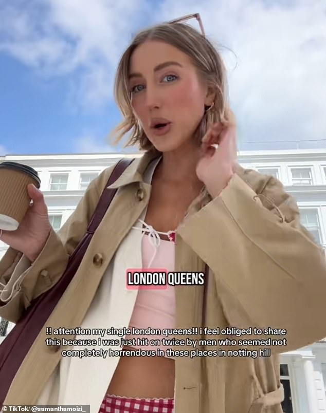For many women, a successful career is no longer enough to fund their lifestyle, and some have shared their top tips for finding a man to do the job, including Samantha Moitzi (pictured), who advised singletons to browse one of London's most affluent areas - Notting Hill