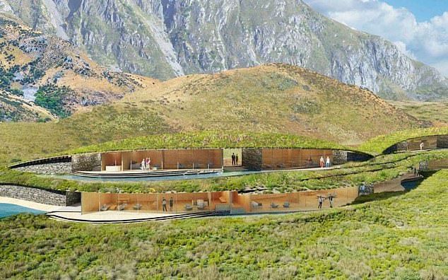 In 2015, the businessman purchased a 477-acre estate near Lake W¿naka for NZ$13.5million, reportedly with plans to transform it into a luxury doomsday bunker (the plans are seen here)