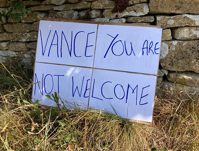 Vance's presence in the English countryside has attracted some criticism with locals complaining of disruption and left¿leaning protesters flocking to the area