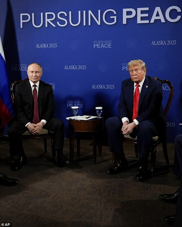 Donald Trump meets Vladimir Putin at Joint Base Elmendorf-Richardson in Alaska on Friday