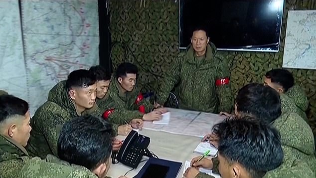 The undated video, which was screened during a ceremony led by Kim Jong Un to honour soldiers sent to fight for Russia