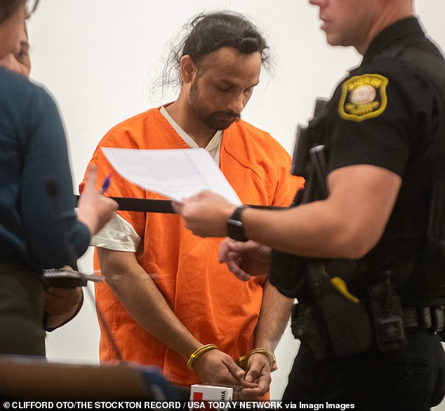 Harjinder Singh (pictured in court on August 19) allegedly killed three people in a horrific highway crash