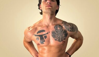 The young model (pictured), who is also a paramedic, sustained a critical gash in the middle of his face from a six-inch blade
