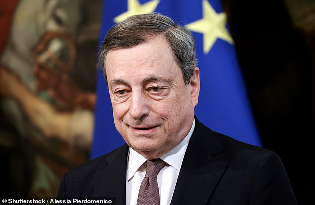 Wake-up call: Former Italian Prime Minister Mario Draghi (pictured) says Europe must face up to the reality that it is no longer a major global power
