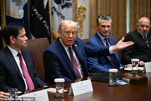 The president commented on the news to reporters during a Cabinet meeting at the White House