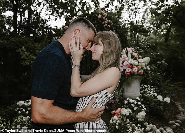 Vance was asked about the NFL superstar (pictured left) marrying the singer (pictured right), who the vice president referred to as 'the most famous woman in the world' and the Cincinnati native took the angle of conspiratorial football fans