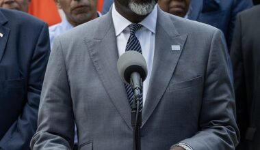 Chicago Mayor Brandon Johnson speaks at a news conference to address President Donald Trump's plan to send National Guard troops into the city on August 25, 2025 in Chicago
