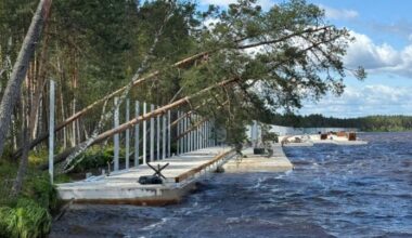 Lasting rain significantly affects the pace of construction on Latvia's eastern border