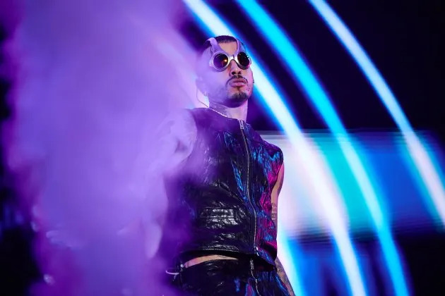Rauw Alejandro performing in Spain on his ‘Saturno’ tour in 2023. - Credit: Borja B. Hojas/Redferns/Getty Images