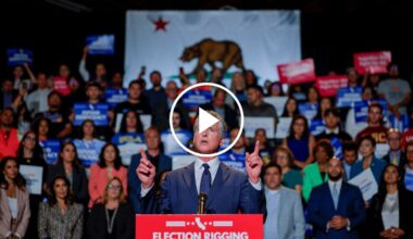 Immigration Agents Show Up Outside Newsom Rally