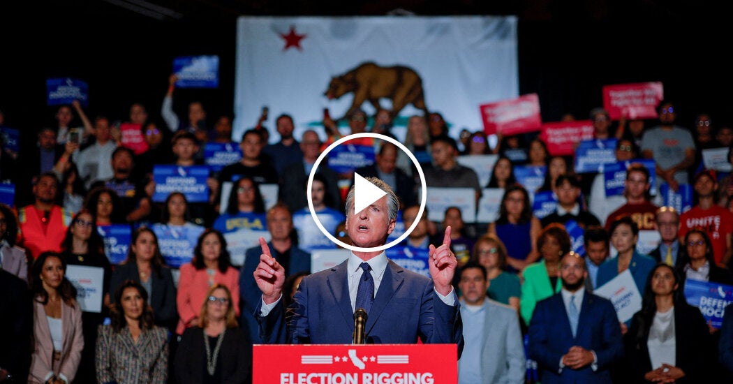Immigration Agents Show Up Outside Newsom Rally