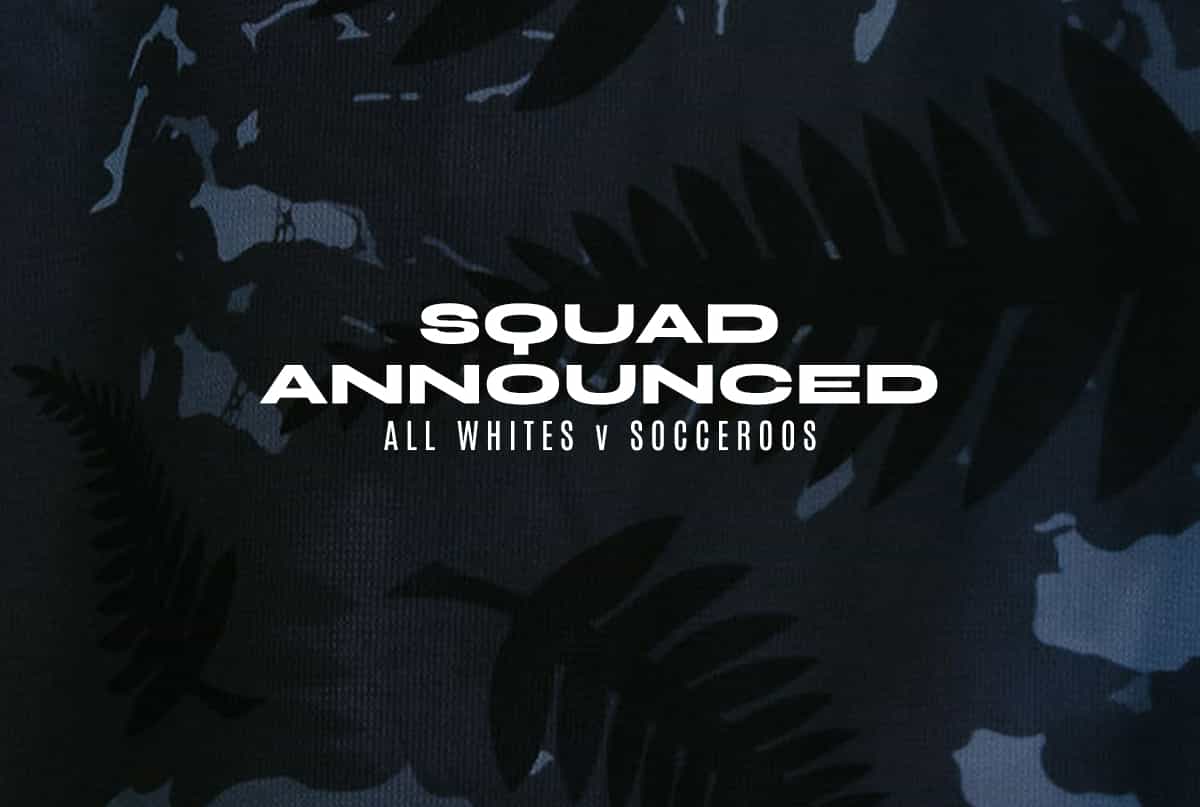 All Whites Squad Named to Face Australia Next Month with Ryan Thomas Returning for First Time in Six Years