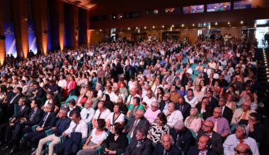 Supporters of the Iranian Resistance gather for the NCRI conference in Rome, Italy, on July 31, 2025, calling for a free and democratic Iran