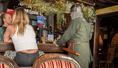 Nothing to see here, just a medieval soldier enjoying a pre-battle pint