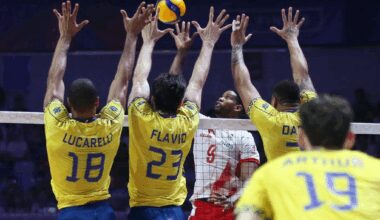 Semifinal match at 2025 VNL Men's Final Round: Poland vs. Brazil-Xinhua