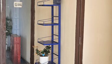 Nice planter stand in an apartment block in Sofia