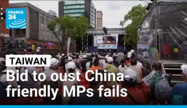 Taiwanese voters reject attempt to recall China-friendly lawmakers • FRANCE 24 English