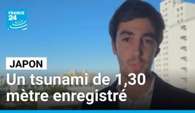 Séisme dans le Pacifique : un tsunami de 1,30 mètre enregistré au Japon (NHK) • FRANCE 24