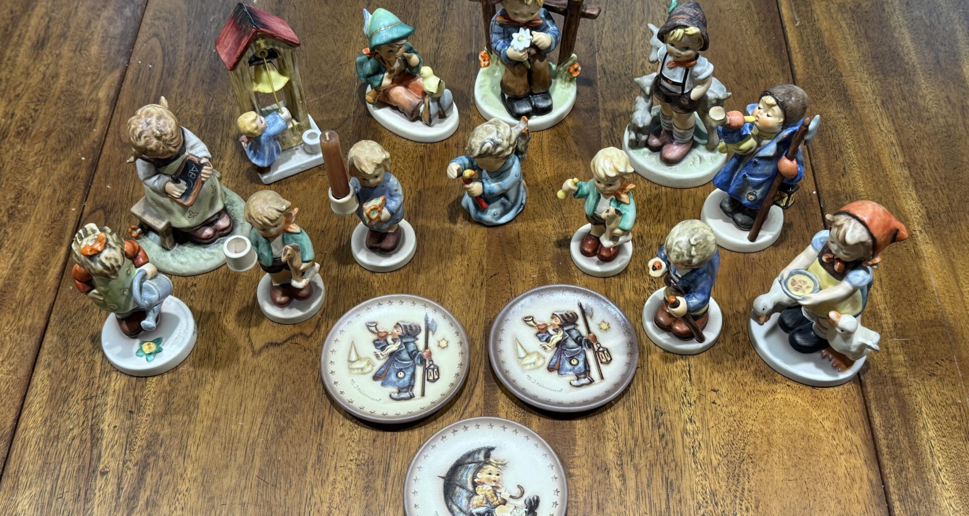 I inherited a few Hummels from my German mother.   Would anyone know if these are real and what their value might be?