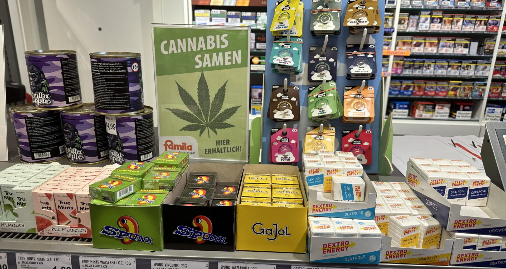 Since when are cannabis products allowed in commercial stores?