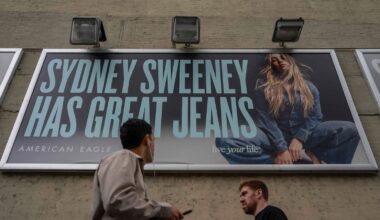 One of the Sydney Sweeney jeans ads. Pic: AP