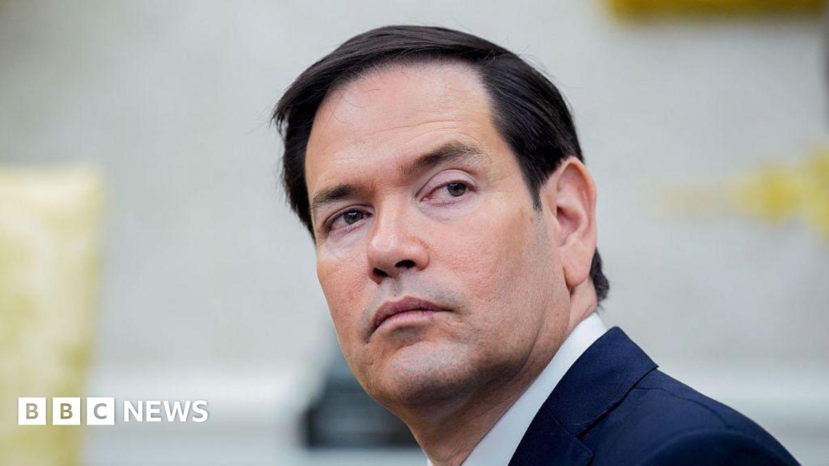 A close up of Marco Rubio, US secretary of state, during a meeting with US President Donald Trump, and Ferdinand Marcos Jr., Philippines' president (not pictured)