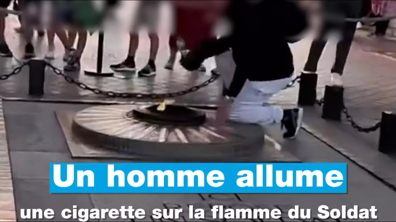 La police arrête l'homme qui a allumé sa cigarette avec la flamme du Soldat inconnu • FRANCE 24