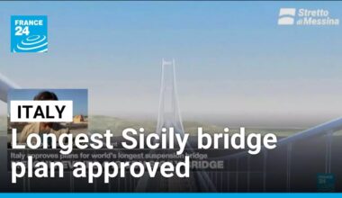Italy approves $15.5B plan for longest suspension bridge to Sicily • FRANCE 24 English