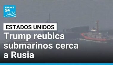Trump anuncia reubicación de submarinos tras comentarios "provocadores" de expresidente ruso