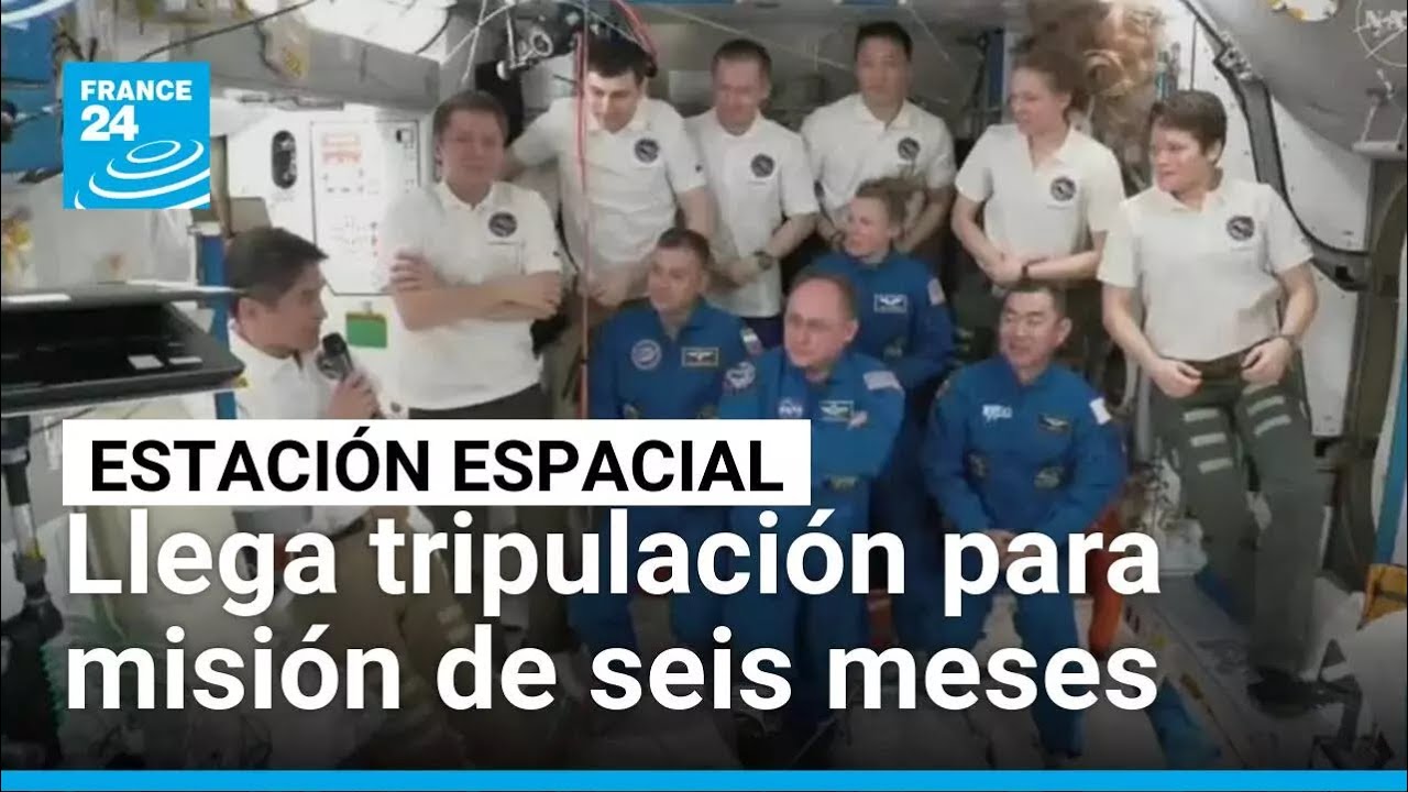 Llega a la EEI tripulación de tres astronautas y un cosmonauta para misión de seis meses